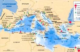Какие страны омывает Средиземное море?